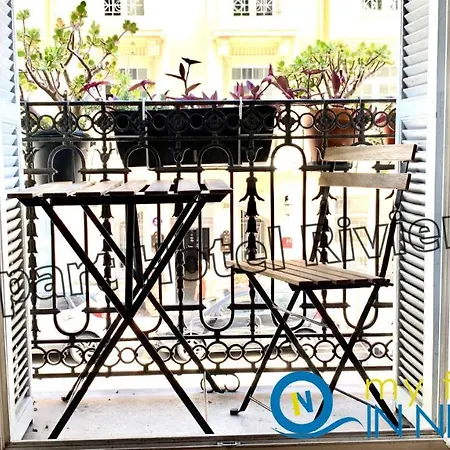 Riviera- Musiciens - 7 Minutes Promenade Des Anglais - Large Apartement Bourgeois 4 Pieces Ac - Small Balcony - View Garden - Balcon Palais Harmonie 1 Apartament